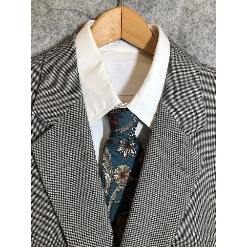 Jos. A. Bank Blazer Men 48L Gray 100% Wool Suit Coat Jacket Business Casual